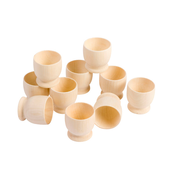 Holzeierbecher 10er Set