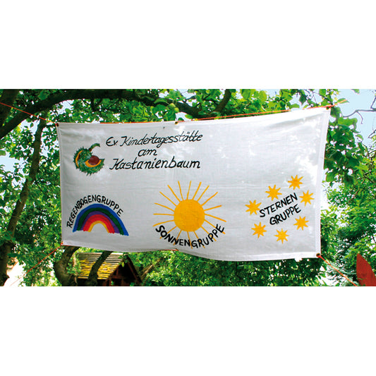 Banner Baumwolle zum Bemalen mit Textilstiften