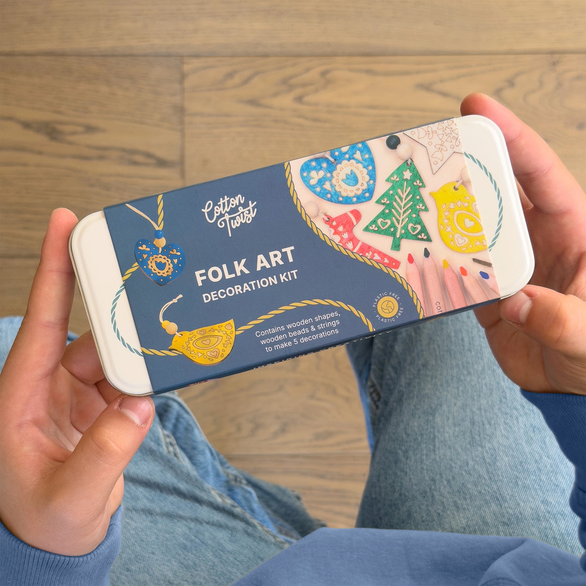 Folk-Art Dekorationsset für Weihnachten