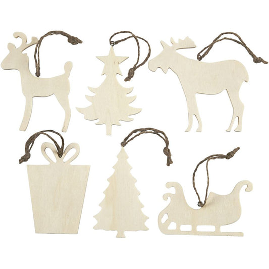 Weihnachtsaufhänger (6 Stück)