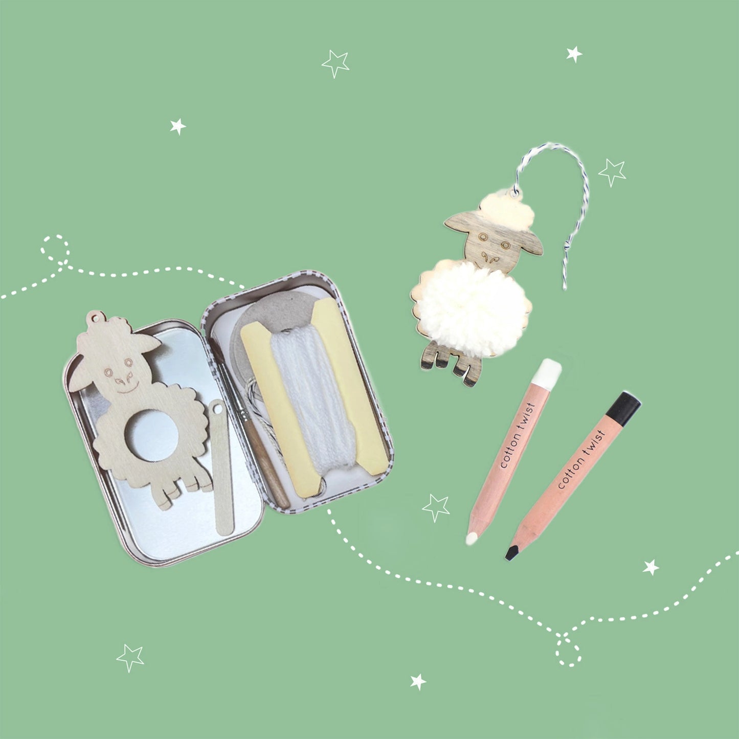 Geschenkset „Make Your Own Pom Lamb“