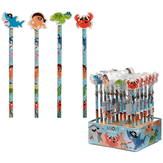 Piraten Bleistift mit Radiergummi