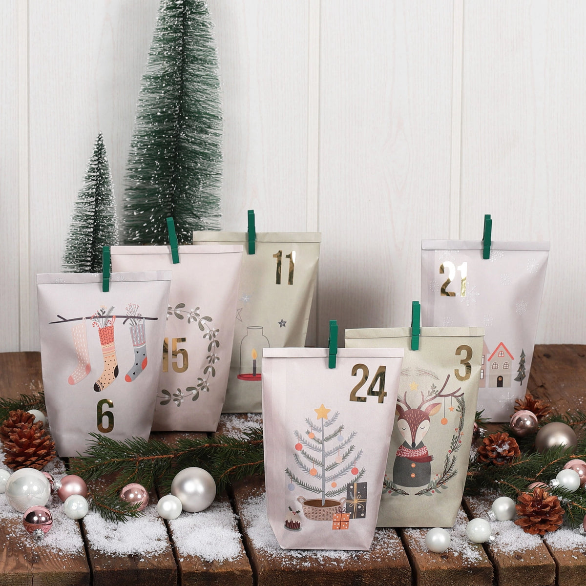 Adventskalender bedruckt Strumpf & Co