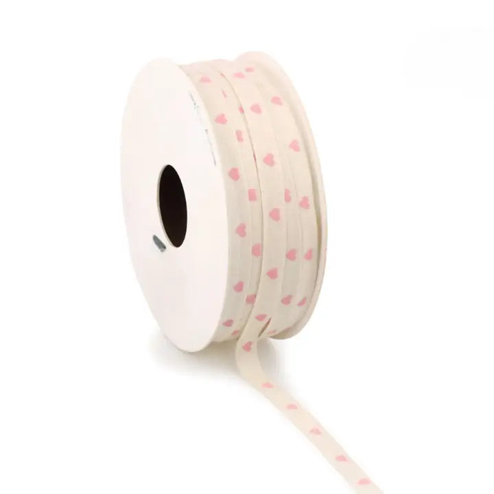 Band – Weiß mit pinken Herzen