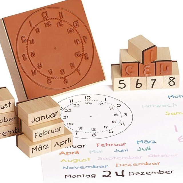 Holzstempel Kalender