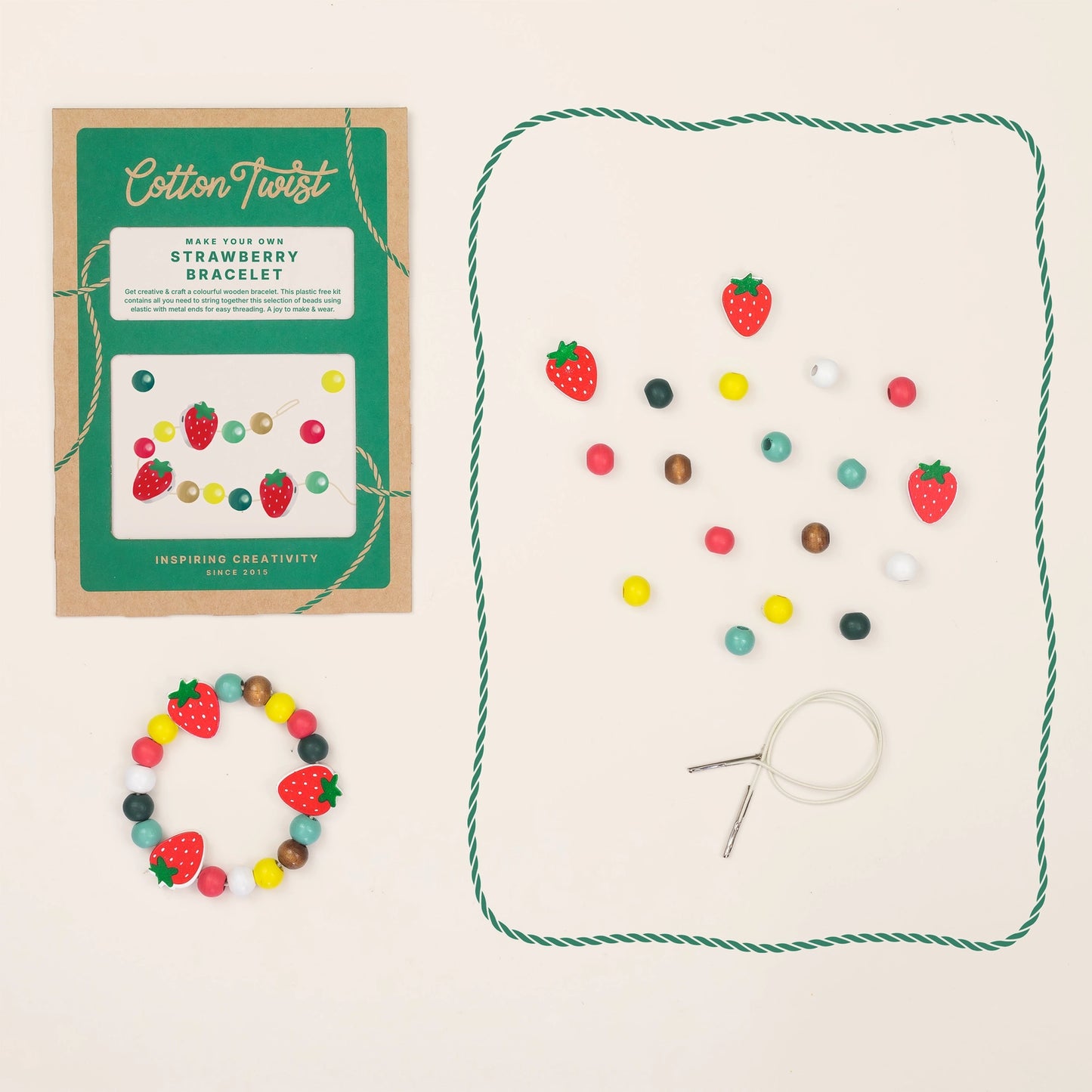 Machen dein eigenes Erdbeer-Armband (in der Tüte)