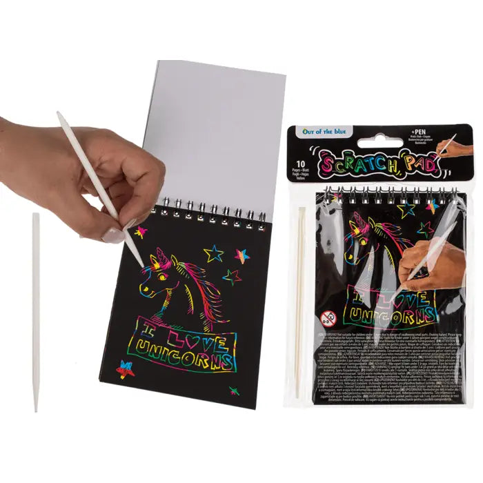 Notizblock mit Spiralbindung, Kratzpapier, bunt,