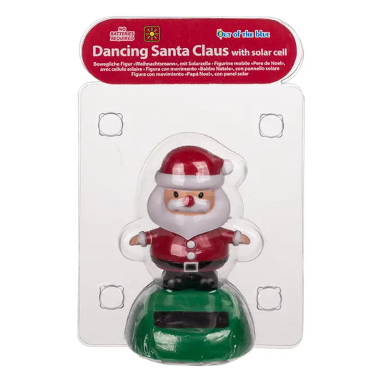 Bewegliche Weihnachtsmann-Figur mit Solarbasis