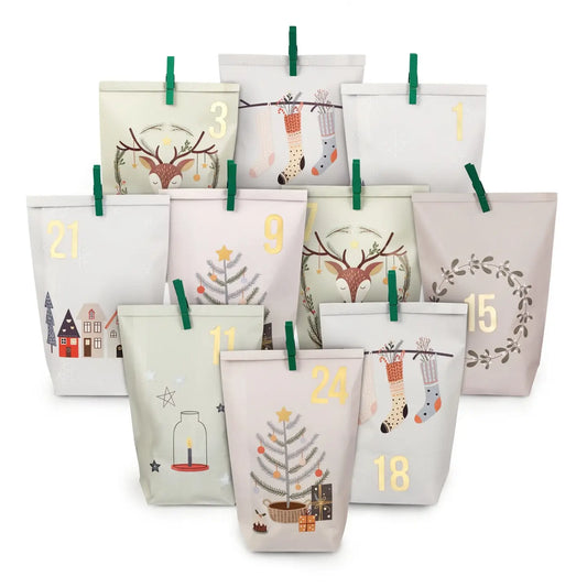 Adventskalender bedruckt Strumpf & Co