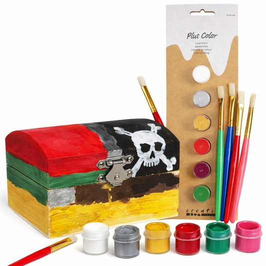 Angebot: Set - Schatztruhe zum Bemalen