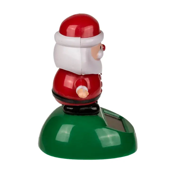 Bewegliche Weihnachtsmann-Figur mit Solarbasis