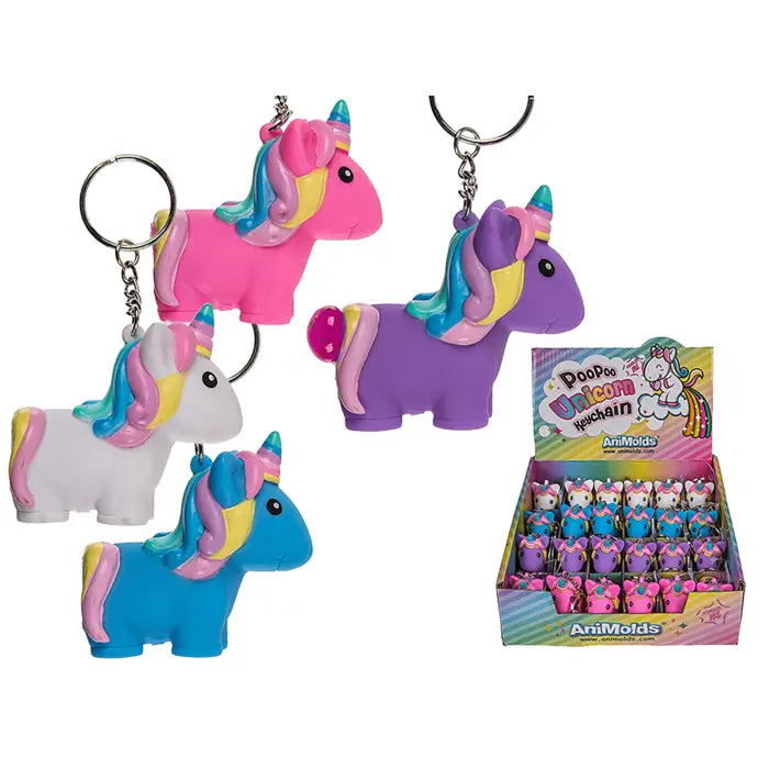 Metall-Schlüsselanhänger, Quetsch-Einhorn