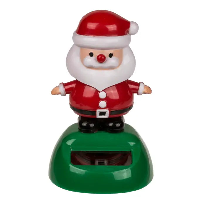 Bewegliche Weihnachtsmann-Figur mit Solarbasis