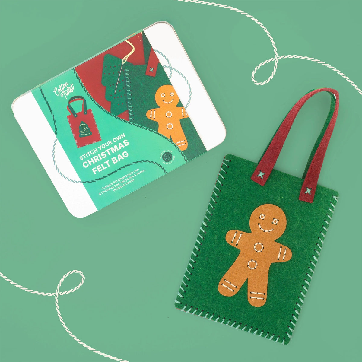 Weihnachtsfilztasche aus der Dose