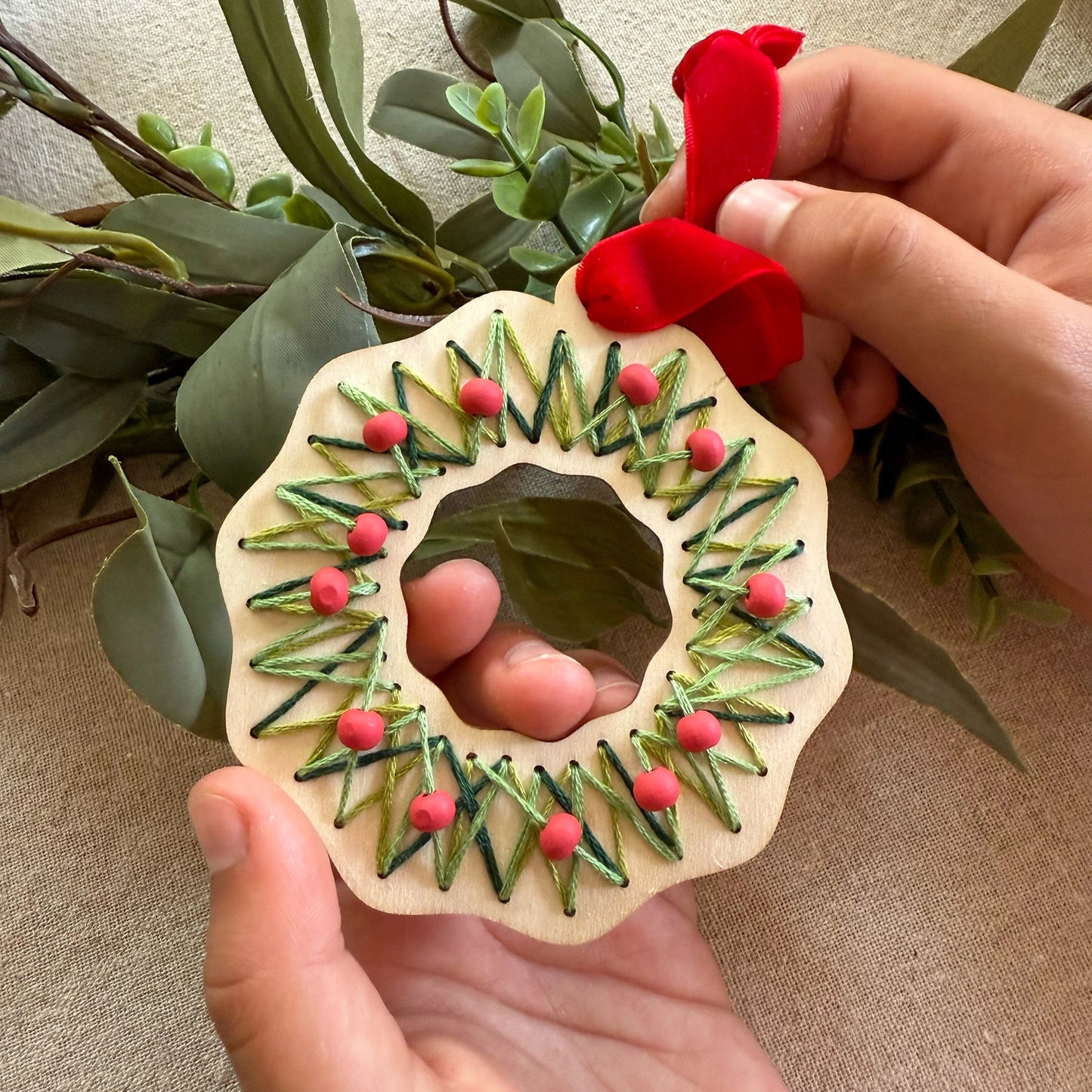 Weihnachtskranz aus der Tüte