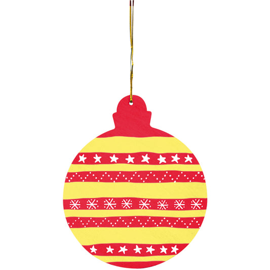 Grosse Christbaumkugel- Anhänger, flach 4er Set
