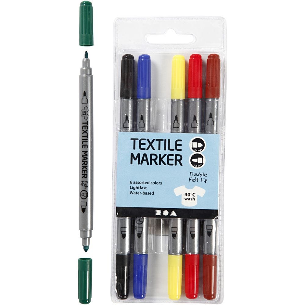 Textil-Marker verschiedene Farben-Sortierungen