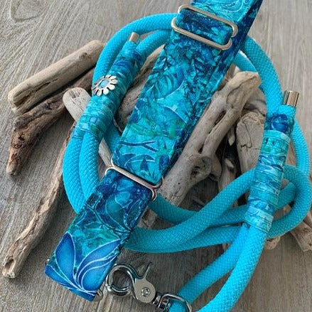 Hunde-Halsband & Leine "Turquoise"